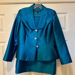 Albert Nipon Blue Ladies Suit